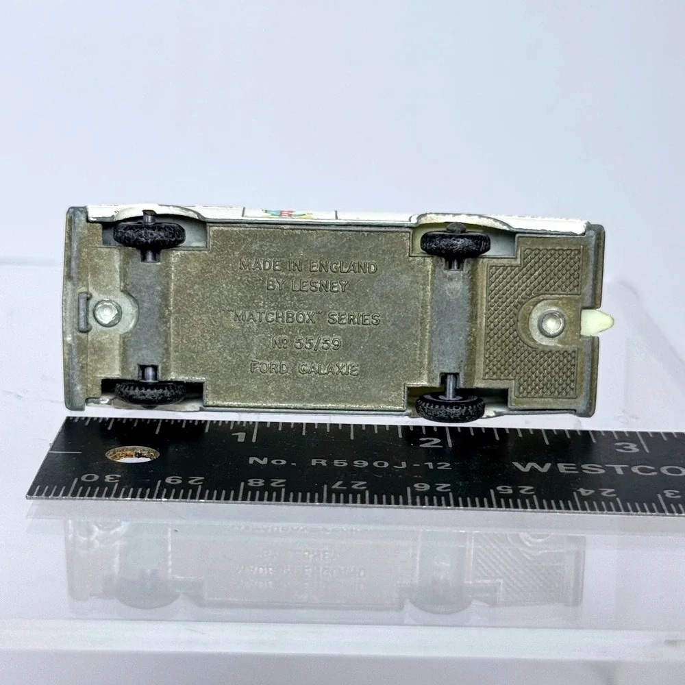 Vintage Matchbox Lesney No 55/59‎ Ford Galaxie Police Car Made in England White